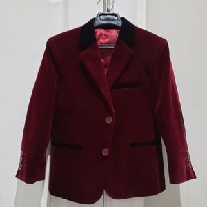 4T Fine velvet blazer jacket